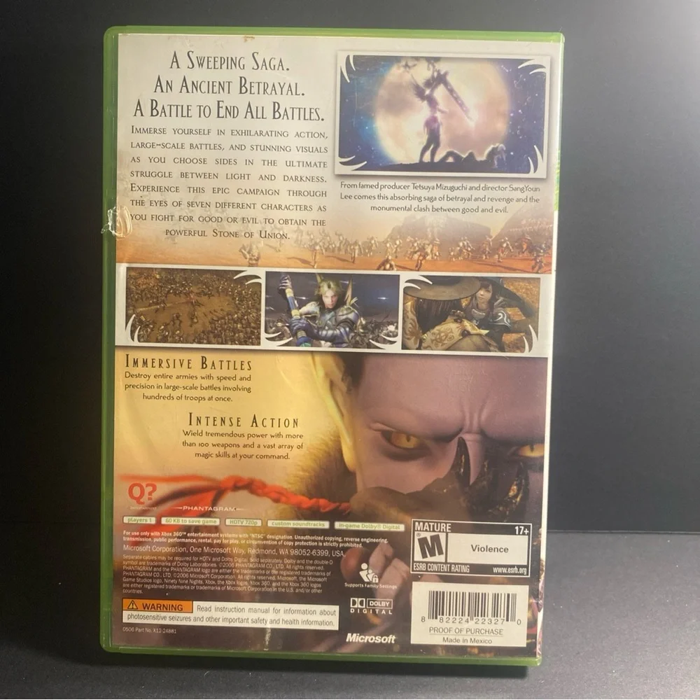 N3: Ninety-Nine Nights Microsoft Xbox 360 2006 Complete